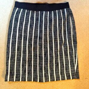 ANN TAYLOR Nautical Navy and White Striped Skirt - 8P